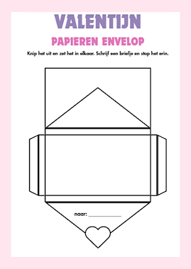 Lesmateriaal Valentijn: envelop vouwen van auteur JufkeSarah slide 2