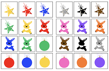 Lesmateriaal Thema Kerst : Sorteerspel kleuren van auteur Juf Katy slide 3