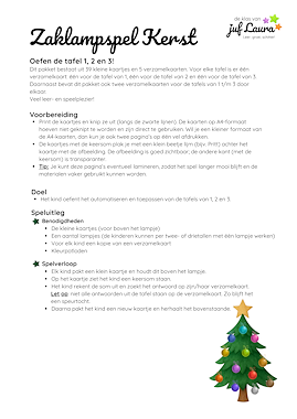 Lesmateriaal Kerst - Zaklampspel - Tafel van 4 t/m 6 van auteur De klas van juf Laura slide 4