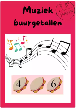 Lesmateriaal Muziek - buurgetallen van auteur PeuterKleuter