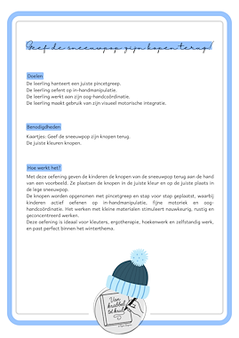 Lesmateriaal Geef de sneeuwpop zijn knopen terug! van auteur Van krabbel tot krul slide 3