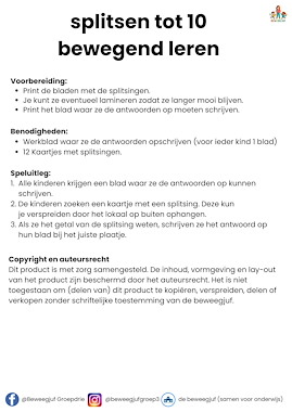 Lesmateriaal Pakket speurtochten splitsen bewegend leren van auteur de beweegjuf slide 4