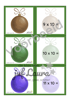 Lesmateriaal Kerst - Zaklampspel - Tafel van 10 t/m 12 van auteur De klas van juf Laura slide 2