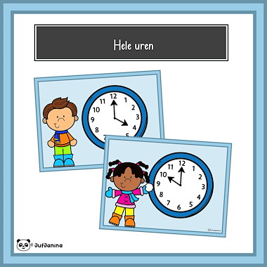 Lesmateriaal Bewegend leren - klokkijken van auteur Juf Janina slide 2
