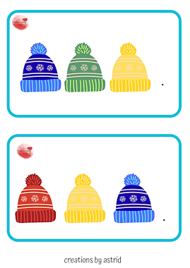 Lesmateriaal Reeksen maken met wintermutsen van auteur Creations by Astrid slide 3
