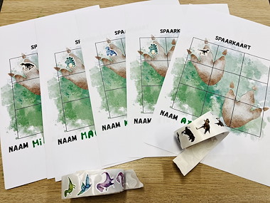 Spaarkaart thema dino's