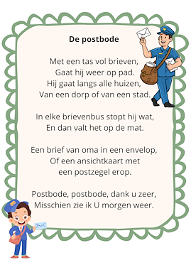 Lesmateriaal De Post: begrijpend luisteren/ auditief geheugen van auteur De kleuters van juf Naomi slide 4