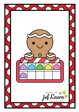 Lesmateriaal Kaartjes getalbeelden - kerst (aanvulling) van auteur De klas van juf Laura slide 2