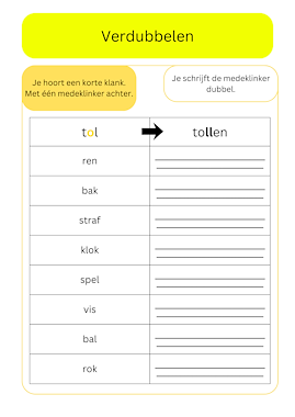 Lesmateriaal Bundel verenkelen en verdubbelen van auteur Juf Chloe de mantaklas slide 2
