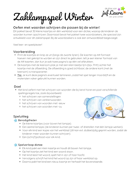 Lesmateriaal Winter - Zaklampspel - Spelling van auteur De klas van juf Laura slide 4