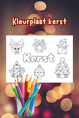 Lesmateriaal Kleurplaat kerst van auteur Thuisfuif