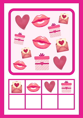 Lesmateriaal Valentijn Zoekkaarten – Tellen & Waarnemen voor Kleuters van auteur Juf_C slide 3