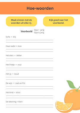 Lesmateriaal Bijvoeglijke naamwoorden (hoe-woorden) van auteur Juf Chloe de mantaklas slide 2