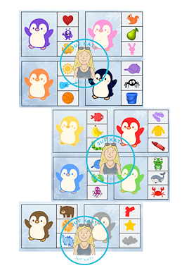 Lesmateriaal Thema winter : Knijpkaarten dezelfde kleur van auteur Juf Katy slide 2