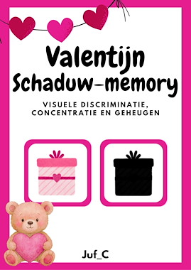 Lesmateriaal Valentijn Schaduw Memory – Kijken & Matchen voor Kleuters van auteur Juf_C