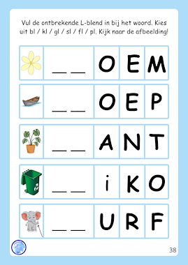 Lesmateriaal Ontbrekende letters (groep 3) van auteur Alexandra Wit slide 3