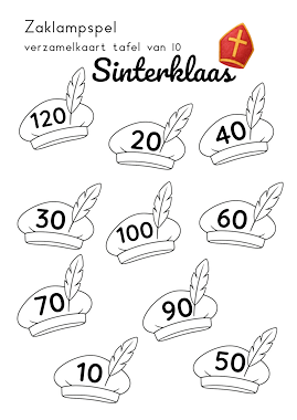 Lesmateriaal Bundel zaklampspel tafel 1 t/m 12 - Sinterklaas van auteur De klas van juf Laura slide 2