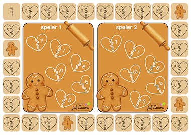 Lesmateriaal Bingospel Kerst - verliefde harten van auteur De klas van juf Laura slide 2