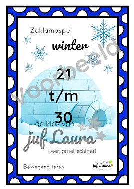 Lesmateriaal Winter - Bundel - Zaklampspel -Tafel van 1 t/m 12 van auteur De klas van juf Laura slide 3