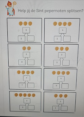 Lesmateriaal Visuele bundel splitsen tot 6. Thema Sint van auteur JufLiess slide 2
