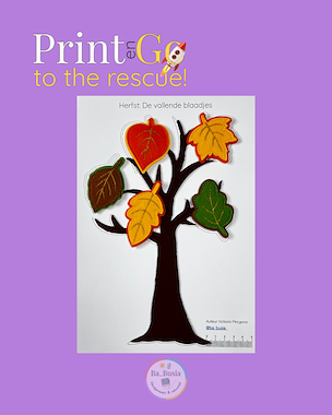 Lesmateriaal Herfst – De vallende blaadjes. van auteur Victoria Pirogova