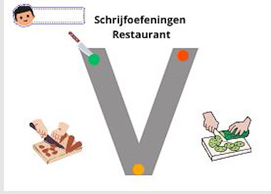 lesmateriaal Schrijfoefening v v v  van auteur Jeti Creations