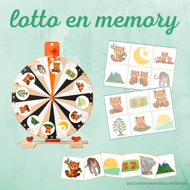 Lesmateriaal Beloofd is beloofd, kleine panda's - lotto/memory van auteur Nanny Melissa