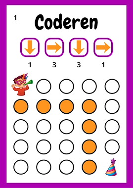 Lesmateriaal Carnaval Coderen – Route Volgen voor Kleuters van auteur Juf_C slide 4