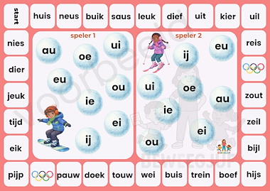 Lesmateriaal Spelborden bingo voor 2 Olympische Spelen van auteur de beweegjuf slide 2