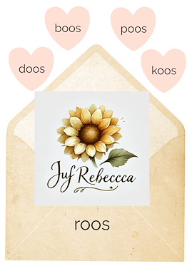 Lesmateriaal Rijmwoorden Valentijn van auteur Juf Rebecca slide 4