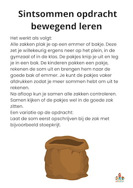 Lesmateriaal sommenspel Sint bewegend leren van auteur de beweegjuf slide 3