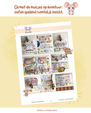 Lesmateriaal Spelen met plaatsbegrippen en lieve muisjes van auteur Tinnekes ontdekbundels slide 3