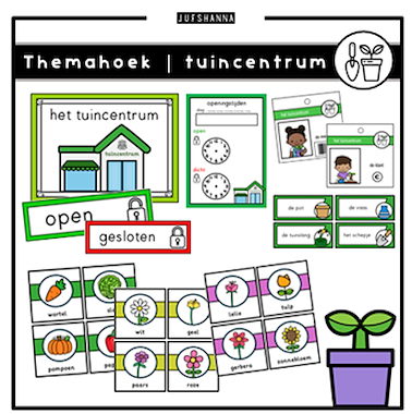 Lesmateriaal Themahoek | Het tuincentrum van auteur Juf Shanna