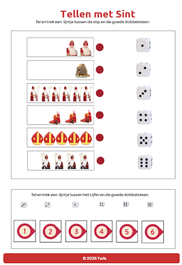 Lesmateriaal 15 Sinterklaas-werkbladen: tellen, speuren & kleuren op code van auteur Yurls slide 3