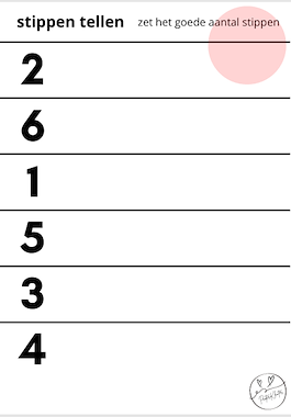 Lesmateriaal Stippenplezier - voor peuters en kleuters - rekenen van auteur PeuterKleuter slide 2