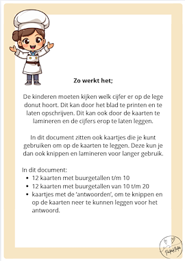 Lesmateriaal De bakker - buurgetallen van auteur PeuterKleuter slide 2