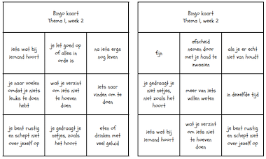 Lesmateriaal Woordenschat bingo taal actief 5 van auteur Juf Marrit slide 2