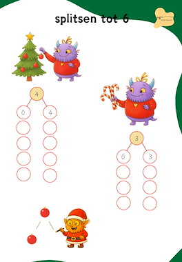 lesmateriaal Splitsen kerst van auteur Juffen eersteklas