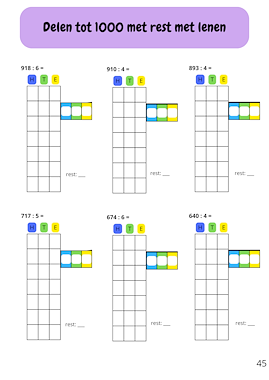 Lesmateriaal Bundel cijferen tot 1000 vermenigvuldigen en delen van auteur Juf Chloe de mantaklas slide 4