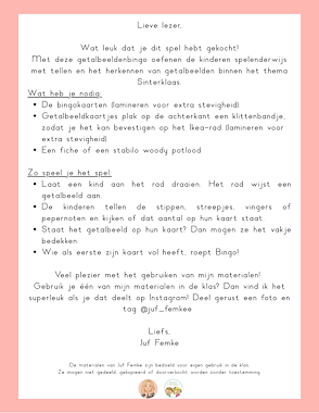 Lesmateriaal Thema Sint: Getalbeelden bingo van auteur Juf Femke slide 2