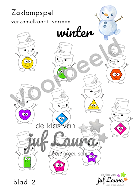 Lesmateriaal Winter - Zaklampspel - Vormen van auteur De klas van juf Laura slide 3