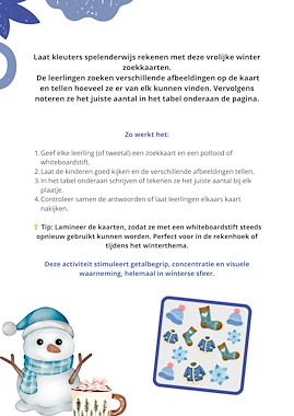 Lesmateriaal Winter Zoekkaarten – Kijken, Zoeken & Tellen voor Kleuters van auteur Juf_C slide 2