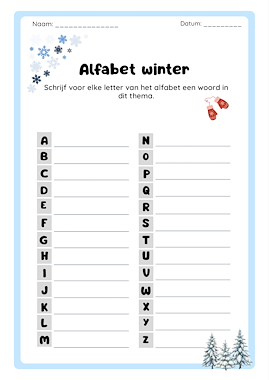 Lesmateriaal Alfabetwoorden per thema (sept. - Jan.) van auteur JufkeSarah slide 3
