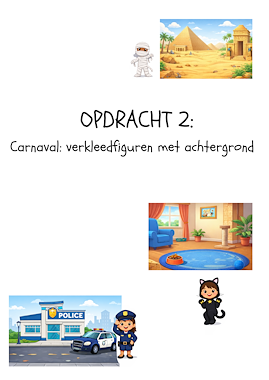 Lesmateriaal Carnaval: 2 opdrachten rond 14 verkleedfiguren van auteur JufkeSarah slide 2