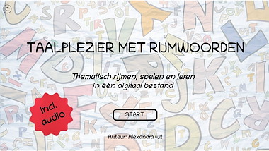 Lesmateriaal Rijmen (interactief bestand) van auteur Alexandra Wit