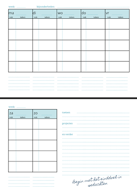 lesmateriaal Huiswerkplanner - een goede start in de brugklas van auteur Lessen en Illustraties Elles