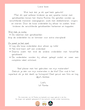 Lesmateriaal Thema Ruimte: Getalbeelden van auteur Juf Femke slide 2