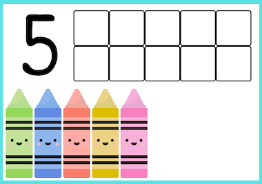 Lesmateriaal Kleikaarten krijtjes 1 tm 10  van auteur Juf Jaleesa en juf Tessa slide 3