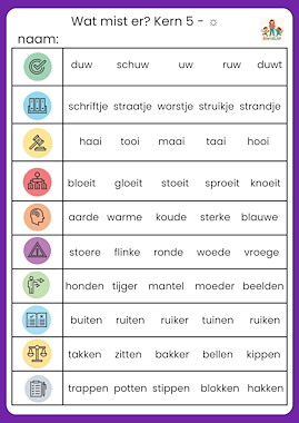 Lesmateriaal Wat mist er? kern 5 maan en zon bewegend leren van auteur de beweegjuf slide 4