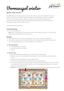 Lesmateriaal Winter - Vormenspel  van auteur De klas van juf Laura slide 4